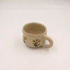 Χειροποίητο Κεραμικό Φλιτζάνι Espresso Ivory με Λουλούδια