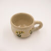 Χειροποίητο Φλιτζάνι Espresso Ivory με Ζωγραφισμένα Λουλούδια